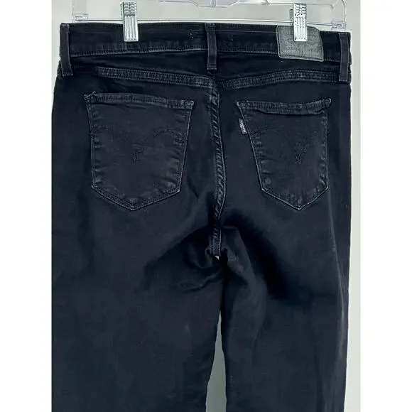 Levi’s Women’s 30 Curvy Bootcut Jeans Black Mid Rise Stretch Flare Denim Classic - Picture 5 of 11